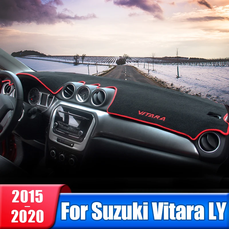 Car Dashboard Pad Instrument Platform Desk Cover Mats Carpets For Suzuki Vitara LY 2015 2016 2017 2018 2019 2020 Accessories