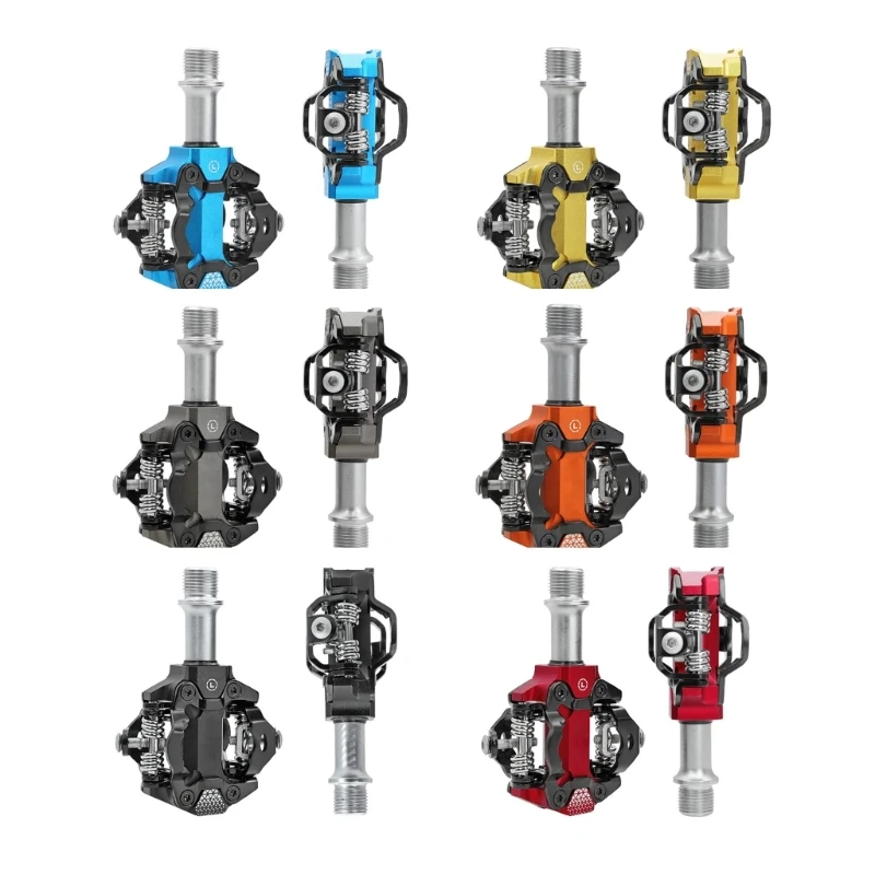 

Aluminum Alloy Bike Pedals Duble-side Self-locking Mountain Bike Pedals SPD Bicycle Pedals Outdoor Cycling Accessories