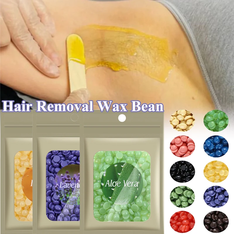 

50g/100g Hair Removal Wax Beans Depilatory Hot Film Wax Pellet Remove Bikini Face Legs Arm Painless Hair Removal Bean Unisex