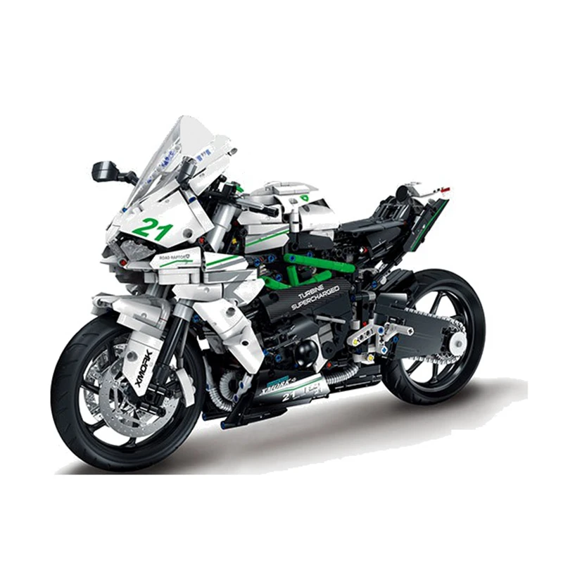 Высокотехнологичные строительные блоки 1:5 Mork 028000 H2 для мотоцикла 2022 шт., суперспортивная Модель гоночного автомобиля, строительные игрушки для детей, подарки