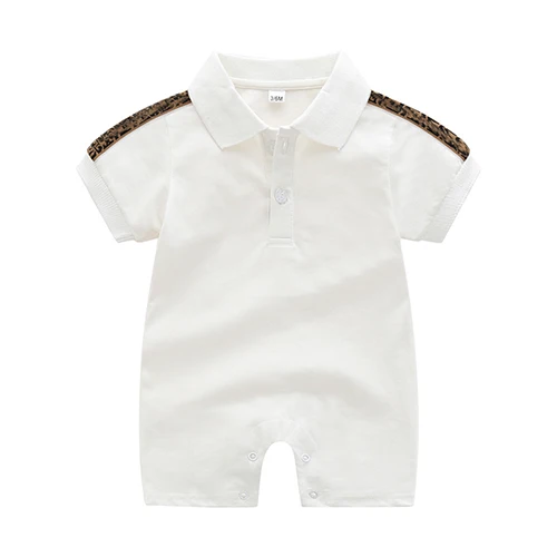 

New 2022 Summer fashion baby clothes short-sleeved cotton thin section stitching letters newborn baby Boy girl romper 0-24 month