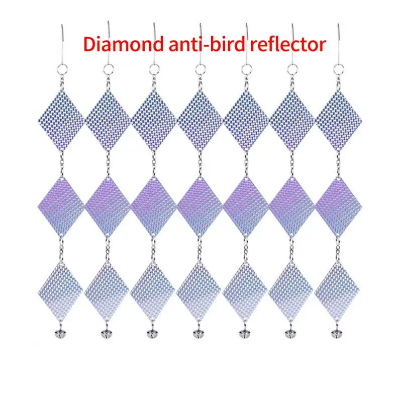 

Scare Bird Ribbon Double-sided Laser Garden Decoration Bird Repellent Pieces Rotating With The Wind Pet Driving Bird Tool Silver