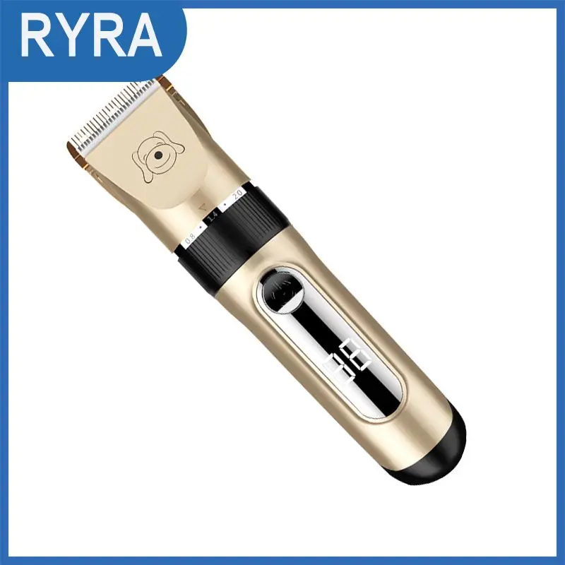 

Электрическая машинка для стрижки домашних животных, триммер для кошек, аккумуляторная Водонепроницаемая бритва с ЖК-экраном и низкой вибр...