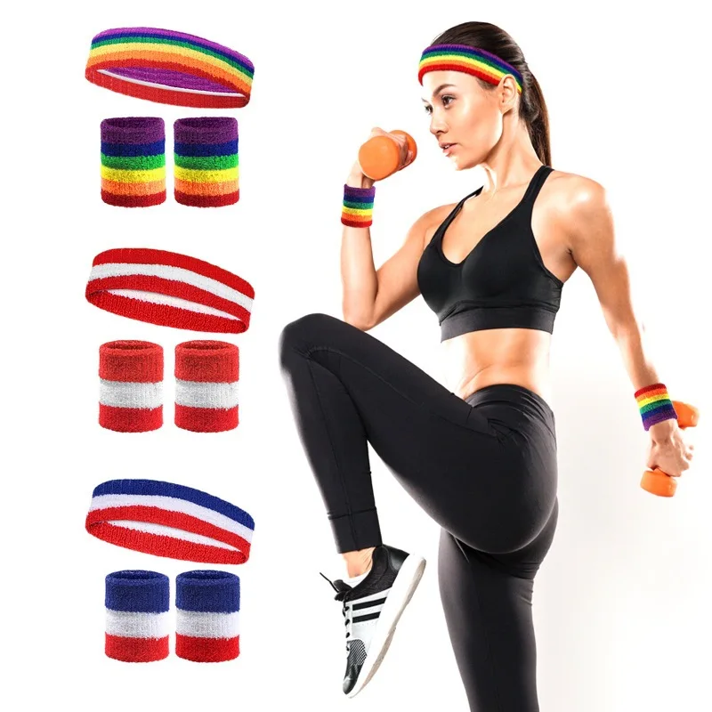 

3Pcs Motion Wristband Brace Support Breathable Ice Cooling Tennis Wrap Sport Sweatband For Gym Yoga Volleyball Hand Sweat Band