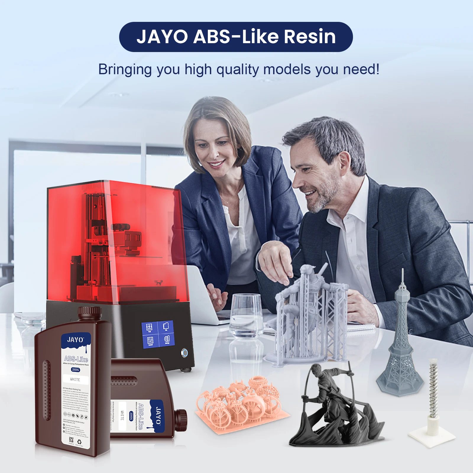 JAYO 5KG Standard/ABS-Like/Plant based/Water-Wash Resin 395-405nm UV Curing  Photopolymer Rapid Resin for LCD/DLP/SLA 3D Printer images - 6