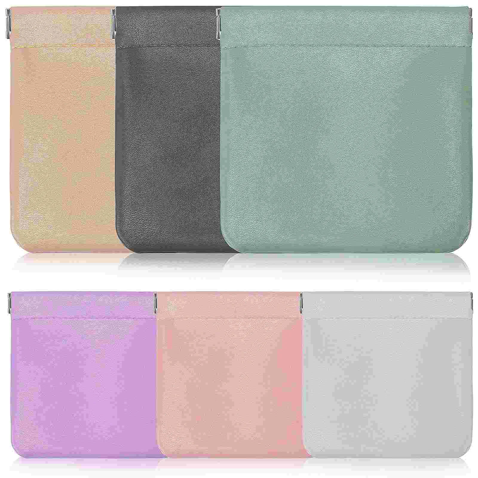 

6 Pcs Jewelry Storage Bag Women Makeup Organizer Pocket Small Pu Travel