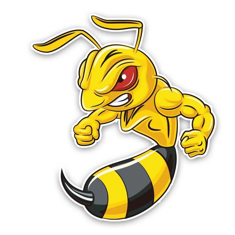 

M1076# Anger Of Bee Cartoon Car Sticker PVC Decal Car Accessories Decor Pegatinas Para Coche