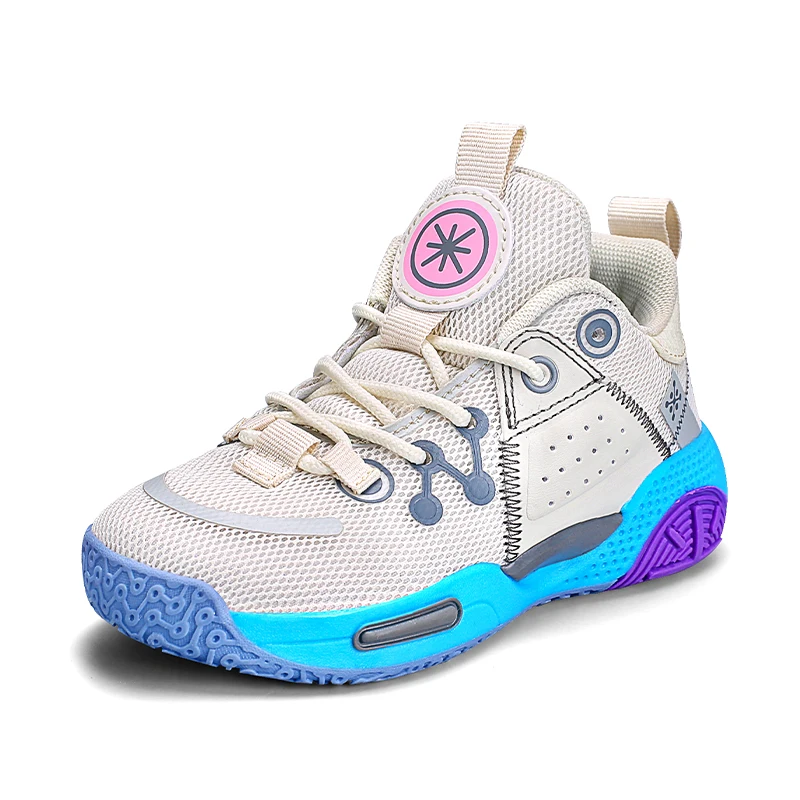 Size 31-39 Kids Sneakers Thick Sole Boys Girls Basketball Shoes Non-slip Children Sport Outdoor Basket Enfant Trainers