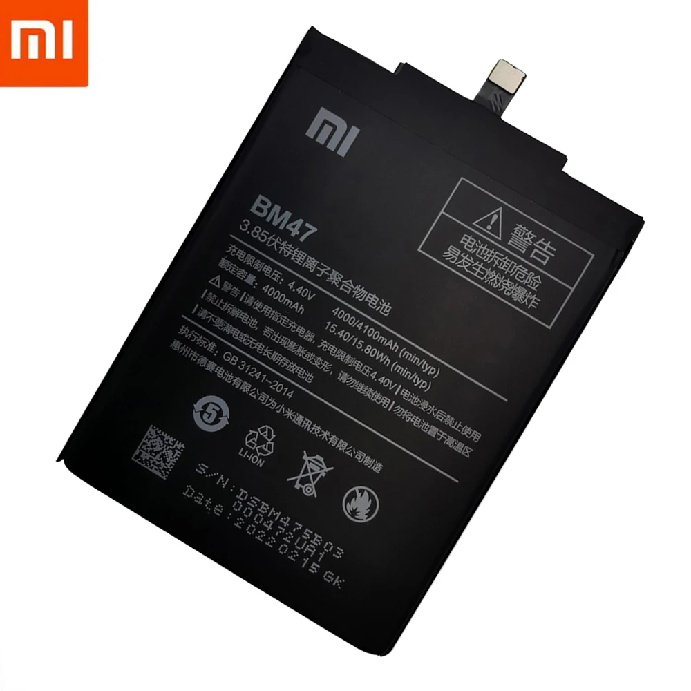 100% Оригинальный аккумулятор Xiao Mi для телефона Xiaomi Hongmi Redmi Note 3 3S 3X Pro 4 4X 4A сменные