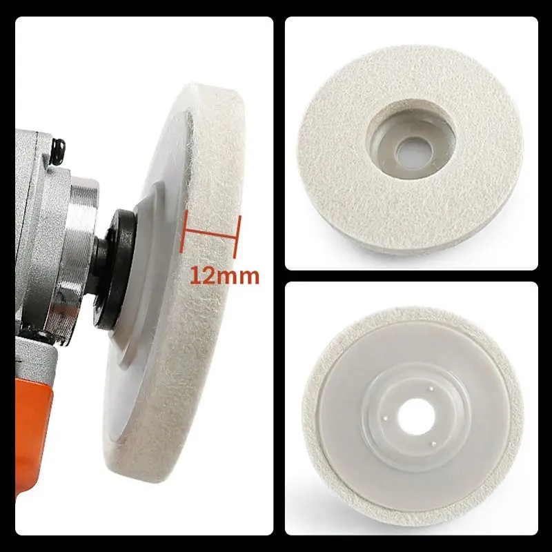 

Pousbo® Wool Polishing Wheel Disc Grinder Tool 100AngleGrinder Felt Polishing Buffer Pad for furniture/wood/jade/metal Polishing