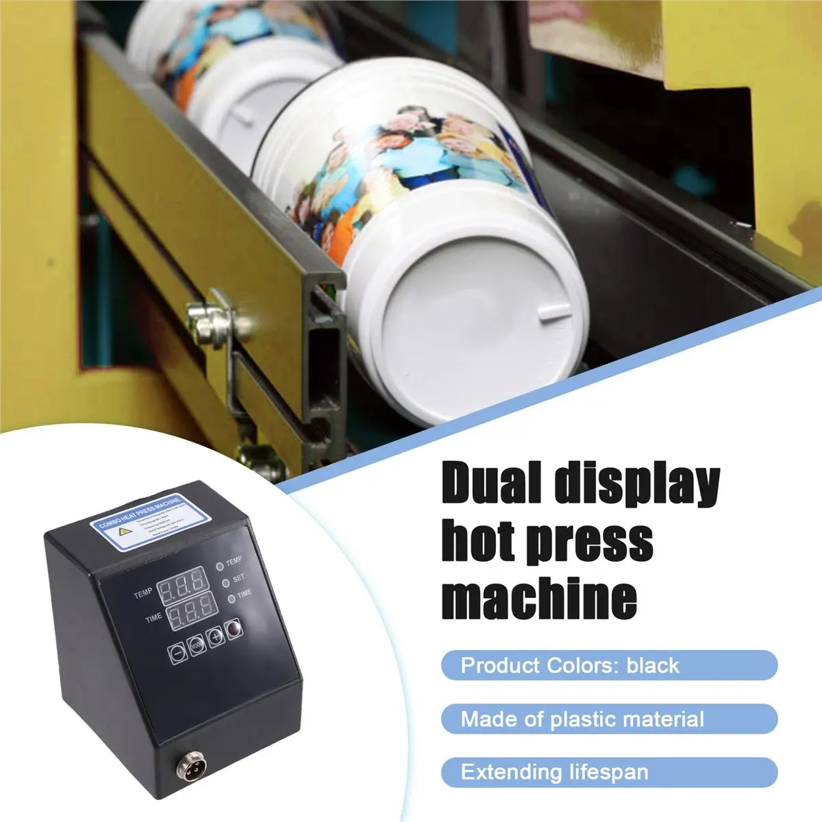 Фото 828 Mega Sale 220V Термопресс для кружек/тарелок/фотографий/футболок с цифровым управлением и контролем температуры №1