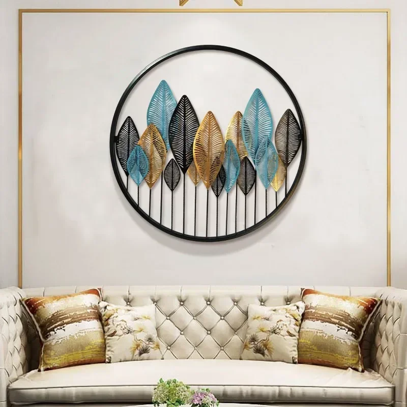 

Modern Minimalist Metal Wrought Iron Wall Hangings Bedroom Porch Corridor Living Room Wall Decoration Round Pendant