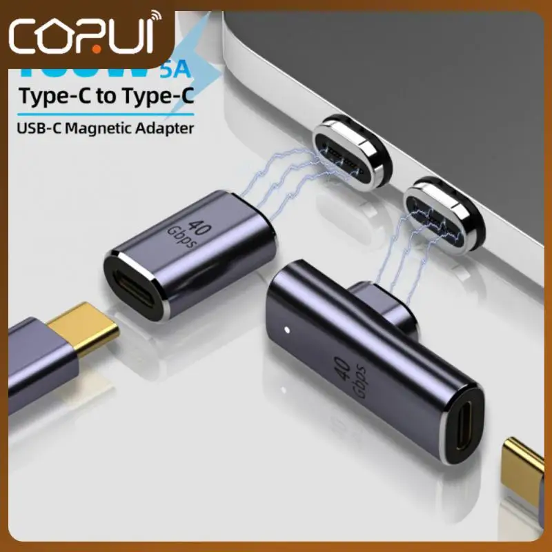 

40gbps Pd Charger Magnet Magnetic Charger Adapter Aluminum Alloy Data Transfer 8k@60hz Office Accessories 100w Fast Charging