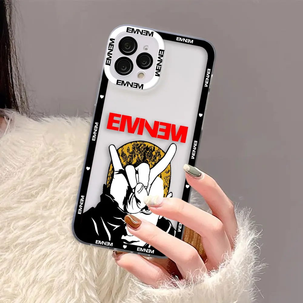 Фото Прозрачный чехол для телефона с изображением рэпера и певца E-Eminem для OPPO A6X A98 A94 A79 A78 A74 A60 A58 A57 A55 A54 A53 A31 A15 A9 A5 A3 A3X A5X №2