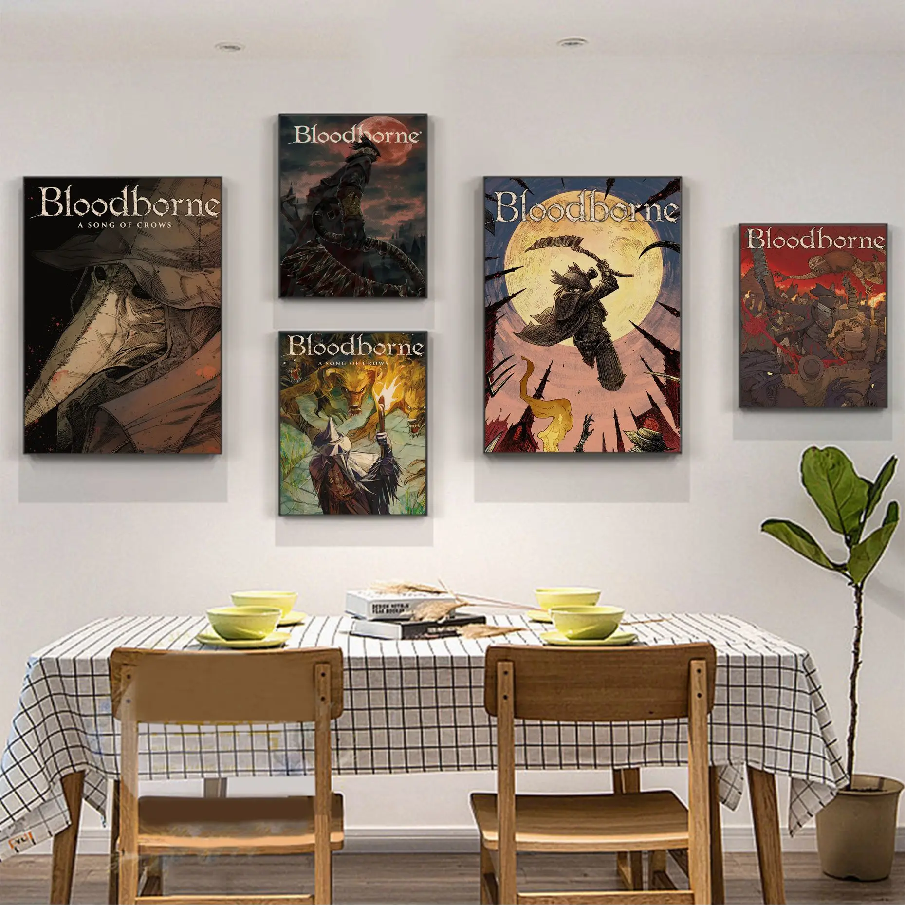 

Bloodborne Classic Anime Poster For Living Room Bar Decoration Home decor