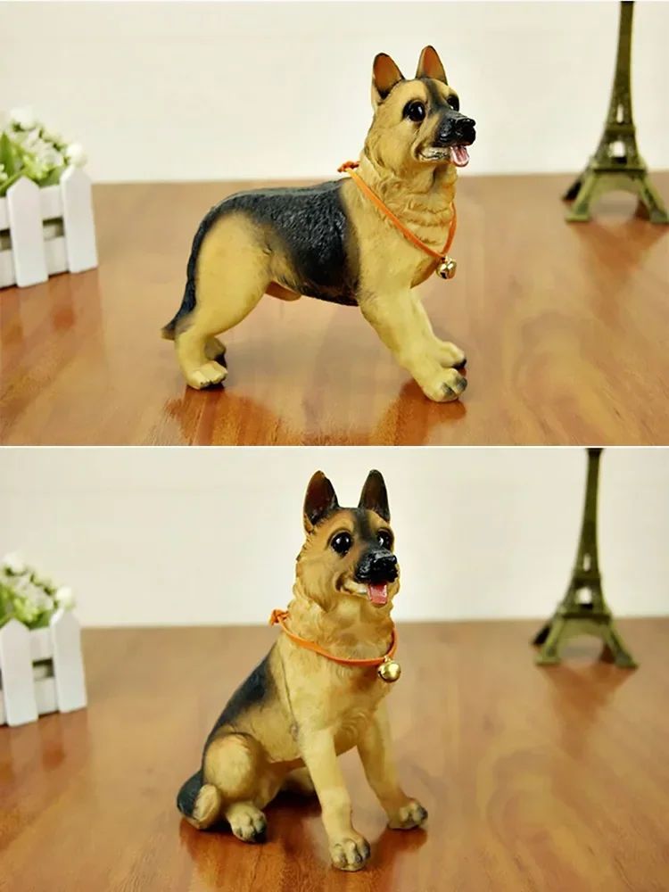 Имитация скульптуры немецкой овчарки украшение для дома настольное комнаты