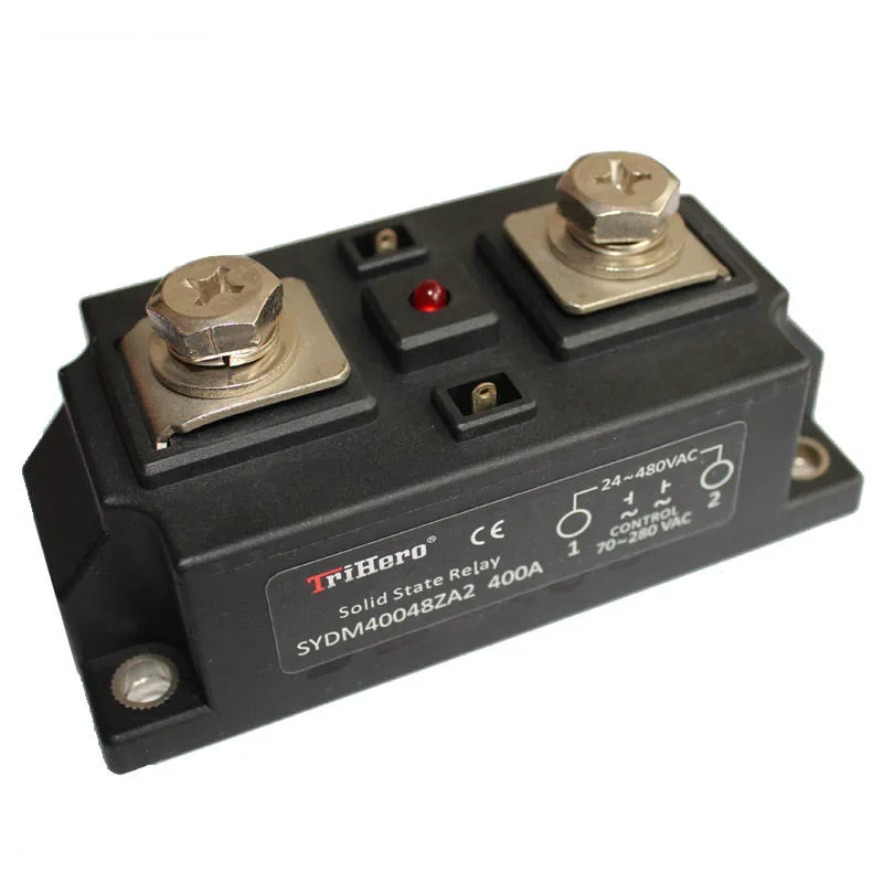 

Plastic Cover Safer AA 400A 500A Solid State Relay AC To AC 24V-480V 400Amper 500Amper Industrial SSR With Copper Base