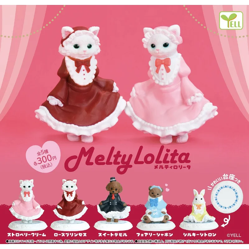 

YELL Original Gashapon Kawaii Capsule Toys Figure Formal Dress Cat Bunny Cute Anime Figurine Creative Gifts Desktop Decor