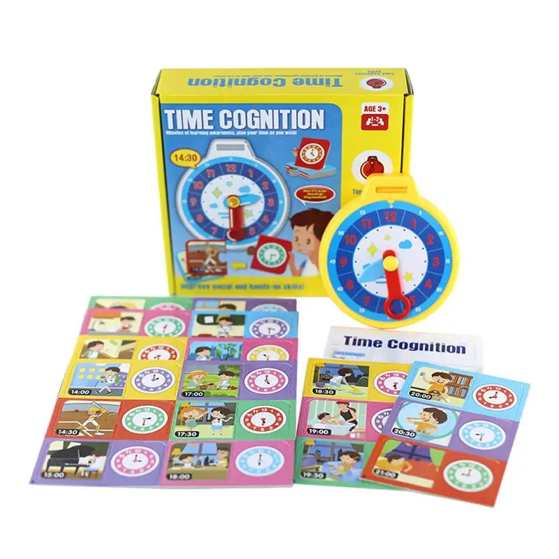 

Teaching Clocks For Kids Child Learning Time Toy Clocks Set With 30pcs Cards Child Toddler Number Toy Early Teaching Aids For