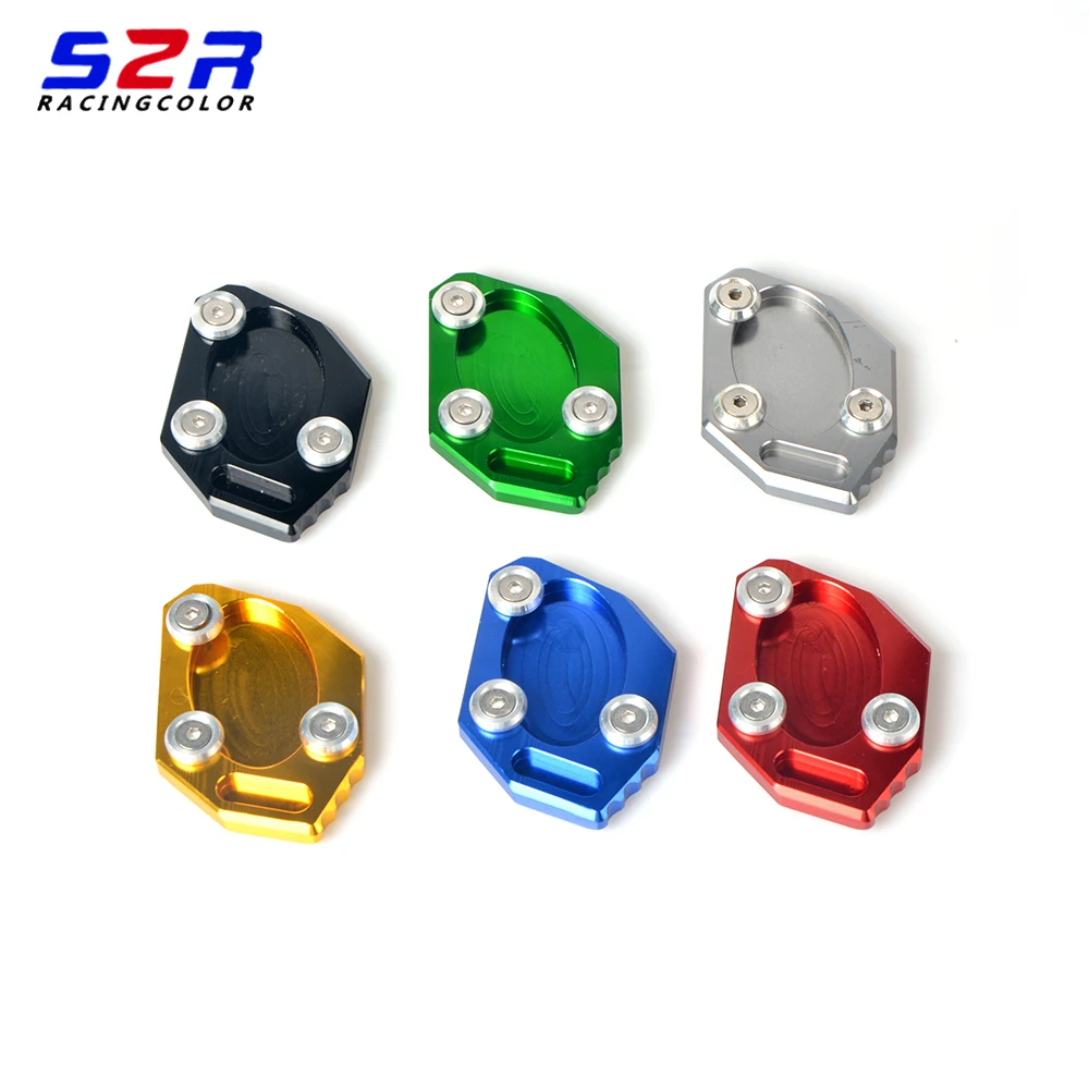 

CNC Aluminum Motorcycle Side Stand Enlarger Extension Pad for Kawasaki Z900 2017 Ninja 250 300 ZX250R ZX-6R