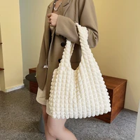 shishi korean style girls shoulder bag cute little white rabbit handbag solid color shopping bag casual lady canvas bag