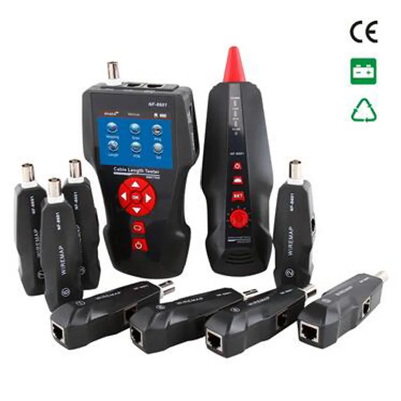 

NF-8601W Original Updated Function Multipurpose network tester OE/PING Tester Measure Cable Length With 8pcs Remot Line Tracker