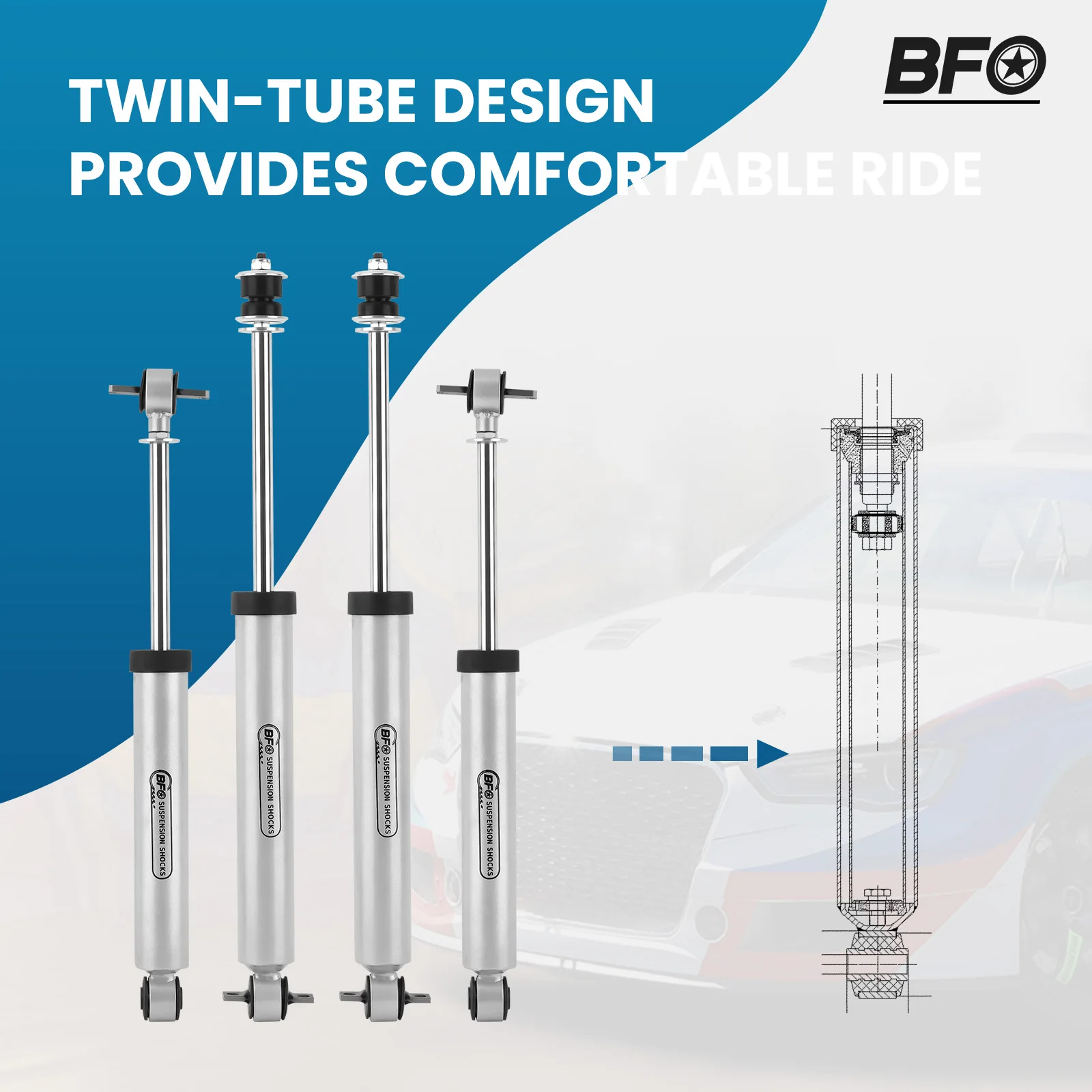 

2. 5 Lift Kit For Jeep Wrangler TJ 4WD 1997-2006 Shocks & Coil Springs