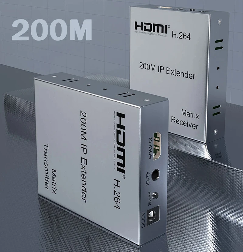 Фото 200 м IP HDMI удлинитель через UTP/STP CAT5e CAT6 RJ45 Ethernet LAN Сетевой кабель 1080p видео конвертер для PS3 PS4 ПК к нескольким ТВ №4