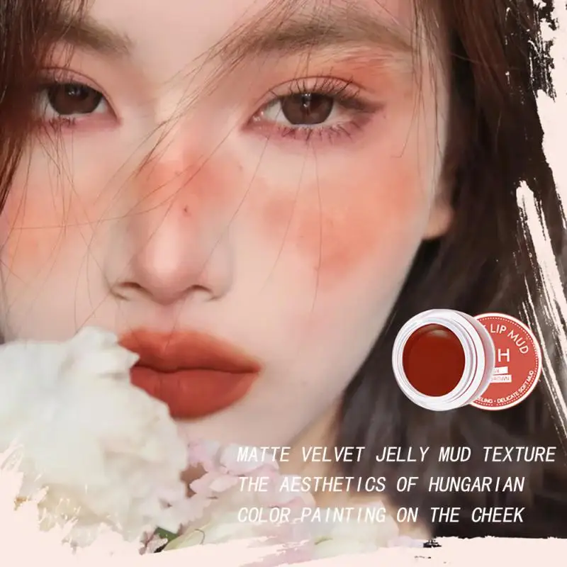 

4 Colors Mousse Matte Canned Lip Mud Velvet Lipstick Lip Gloss Long Lasting Lip Balm Lip Glaze Waterproof Women Lip Makeup