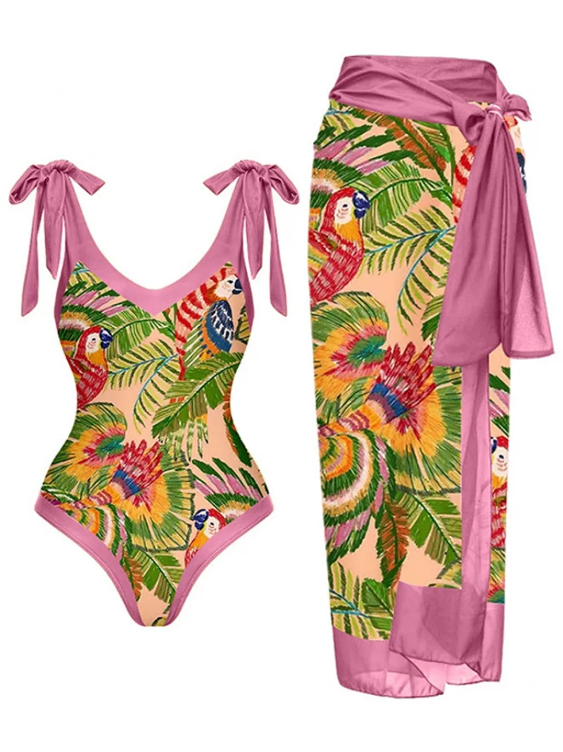 Vintage Women Two Piece Swimsuit Designer Bathing Suit Beach Dress Cover Up Luxury Swimwear Surf Wear Summer Beachwear