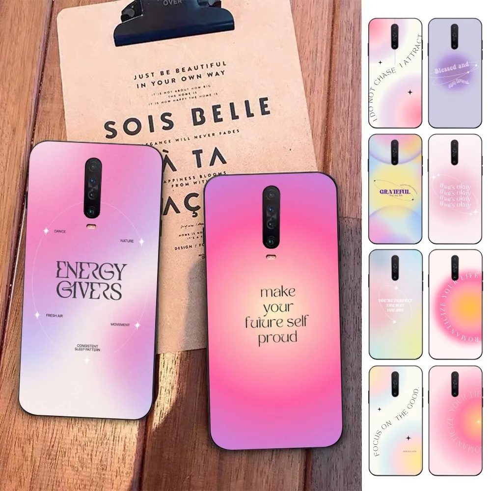 

Aura Quotes Phone Case For Redmi 5 6 7 8 9 10 plus pro 6 7 8 9 A GO K20 K30 K40 pro plus F3 Fundas