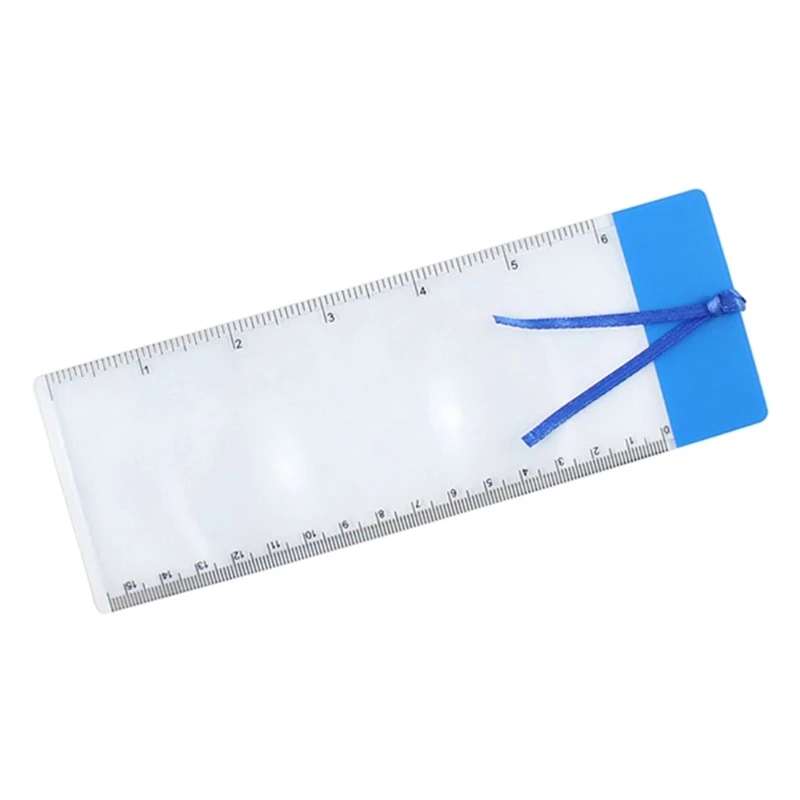 

Portable Ruler Glass Glass Ruler Glass for Reading Small Fonts Maps and Books Dropship