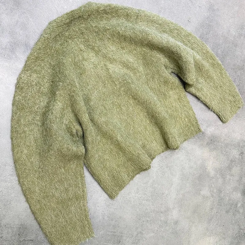 Женский вязаный свитер в стиле хип-хоп Y2k