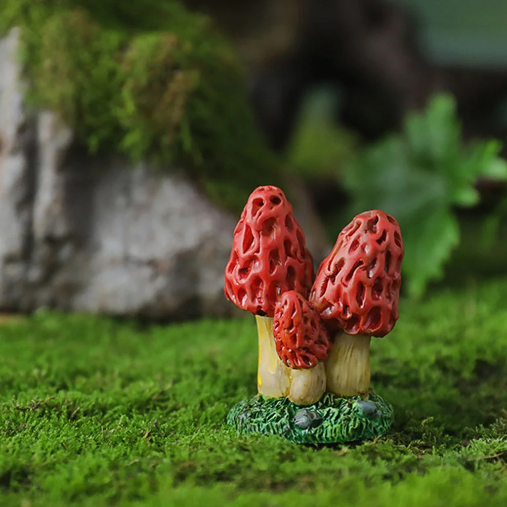 

Mushroom Ornaments Accessories Figurines Cartoon Miniature Decor Tiny Flower Pot