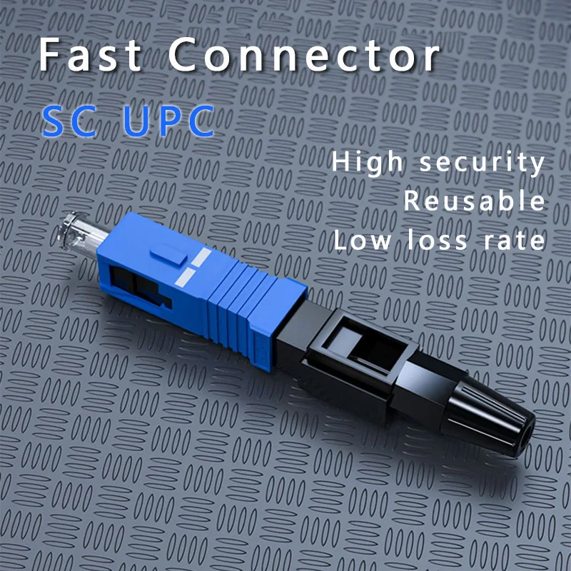Free Shipping 100PCS/Lot FTTH SC UPC Single-Mode Fiber Optic SC Quick Connector FTTH Fiber Optic Fast Connector SC Connector