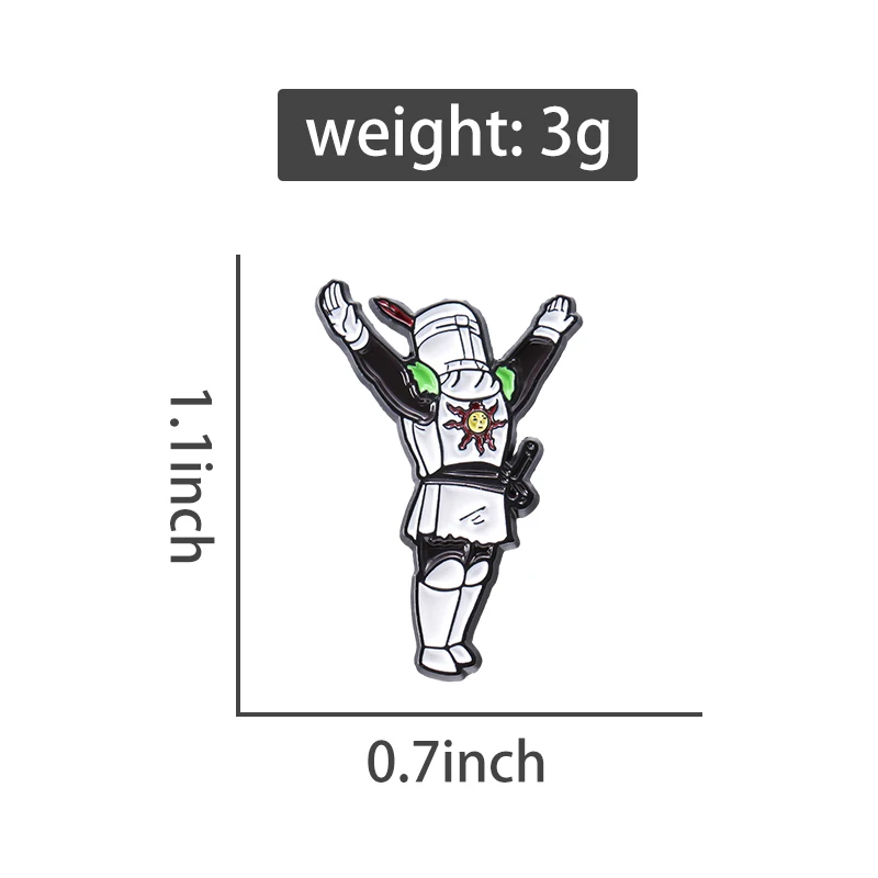 Эмалированные булавки для игры DARK SOULS на заказ броши Solaire Of Astora значки лацканах