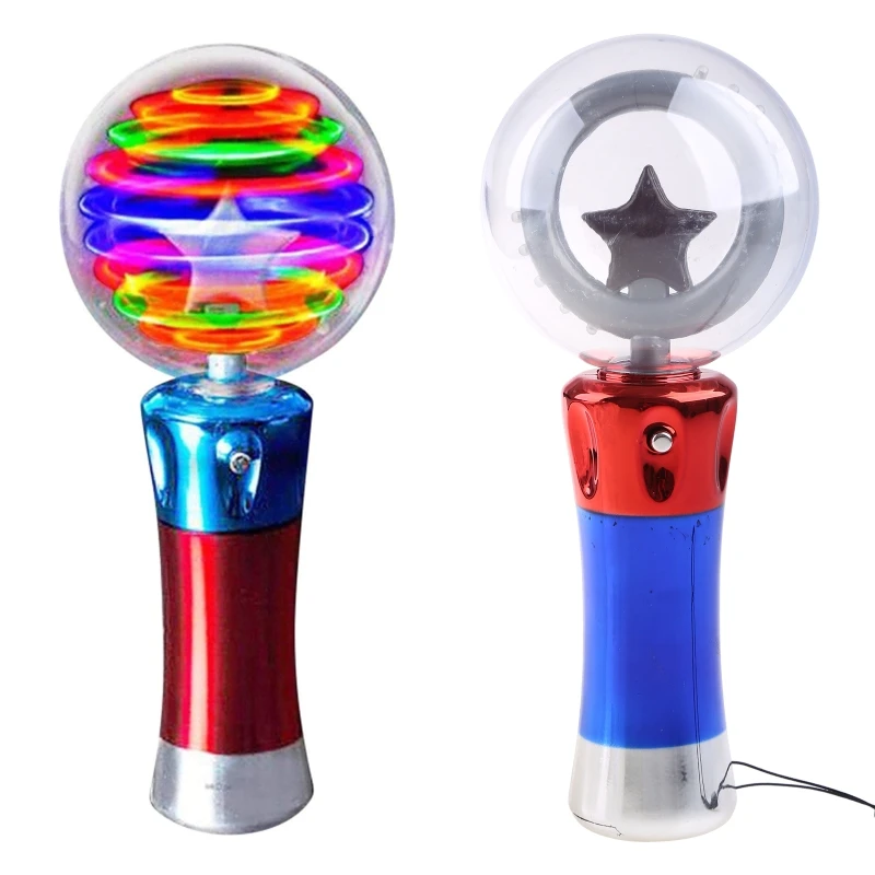 

Party Light Up Round Ball Wand Stick Spinning Ball Toy Flashing Sticks Gift