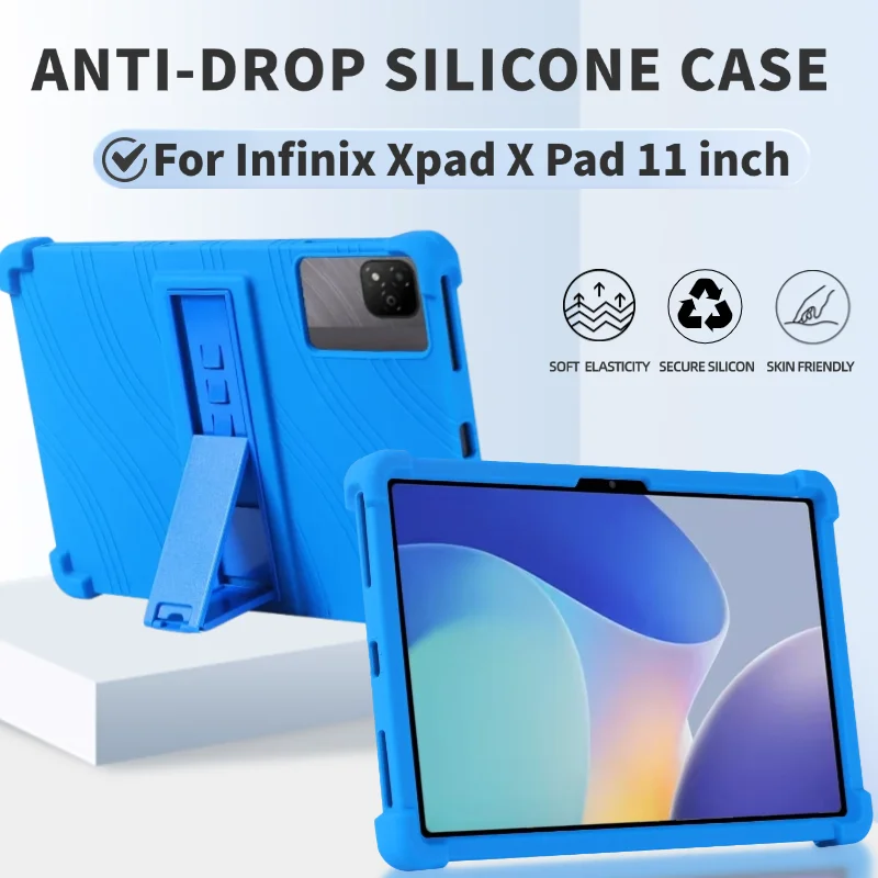 Чехол для Infinix Xpad X Pad 11 дюймов 2024 планшета Android Силиконовая подставка Soft Shell