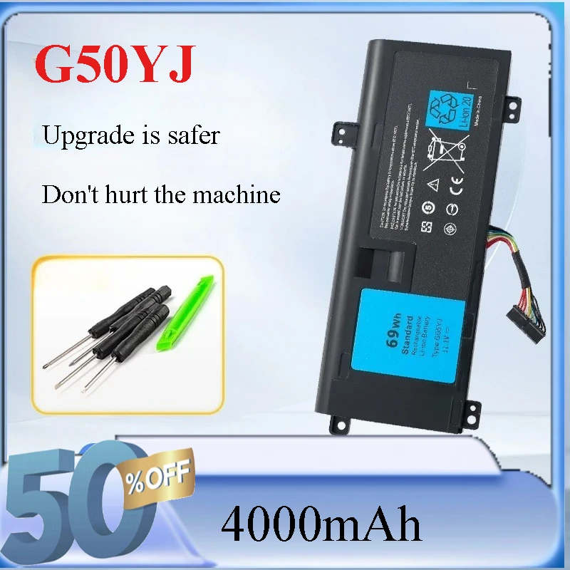 Фото [G05YJ] для ноутбуков DELL Alienware 14 A14 M14X R3 R4 Series P39G Alienware 14D-1528 GO5YJ Y3PN0 8X70T 69WH Аккумулятор для ноутбука №1