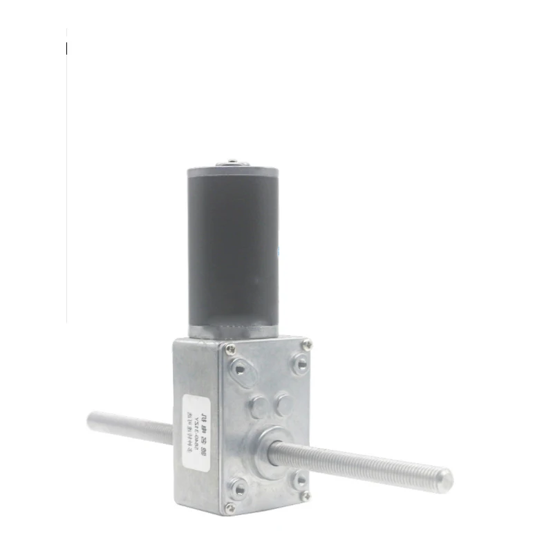 12 В 24 червячный редуктор двигатель постоянного тока двойной выходной вал M8