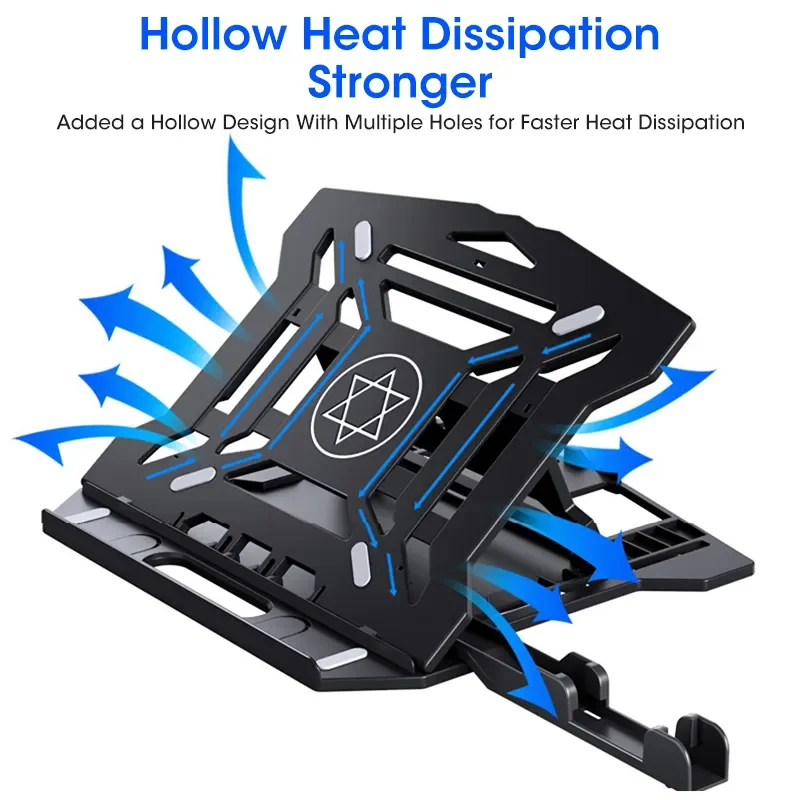 

Base Laptop Cooling Pad Gaming Laptop Stand Cooler Six Fans Two USB Port 2400RPM Adjustable Notebook Stand For Laptop