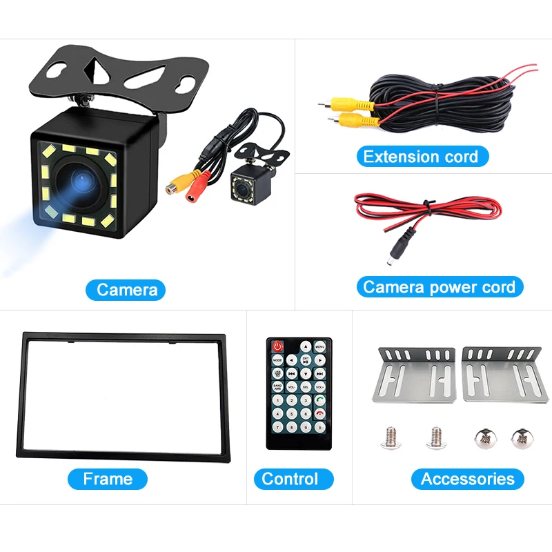 

Автомобильная камера заднего вида, камера заднего вида для парковки, Универсальная рамка 2 Din, автомобильный радиоприемник MP5, аксессуары дл...