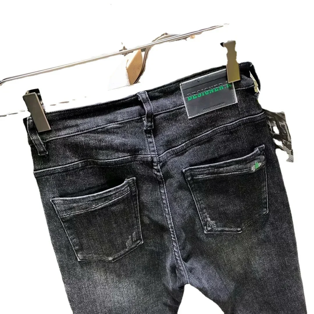 Модные мужские Ботинки Martin Эластичные зауженные шаровары с принтом ноги