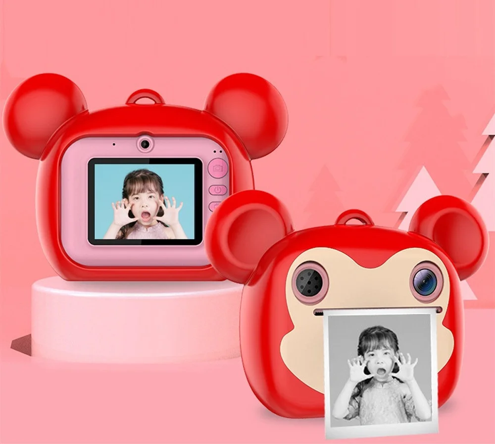 Детская видеокамера цифровая камера с мгновенной печатью игрушки для детей