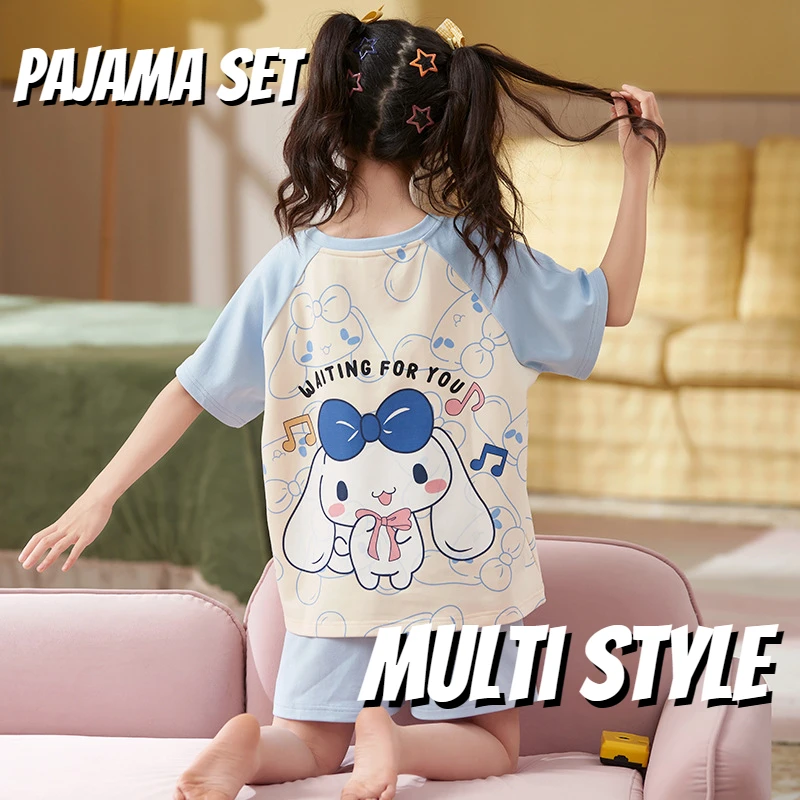 

Sanrio Anime Kuromi Cinnamoroll My Melody Adult Model Long-sleeved Cartoon Pajamas Spring Fall Girl Cotton Home Pajamas Set Gift