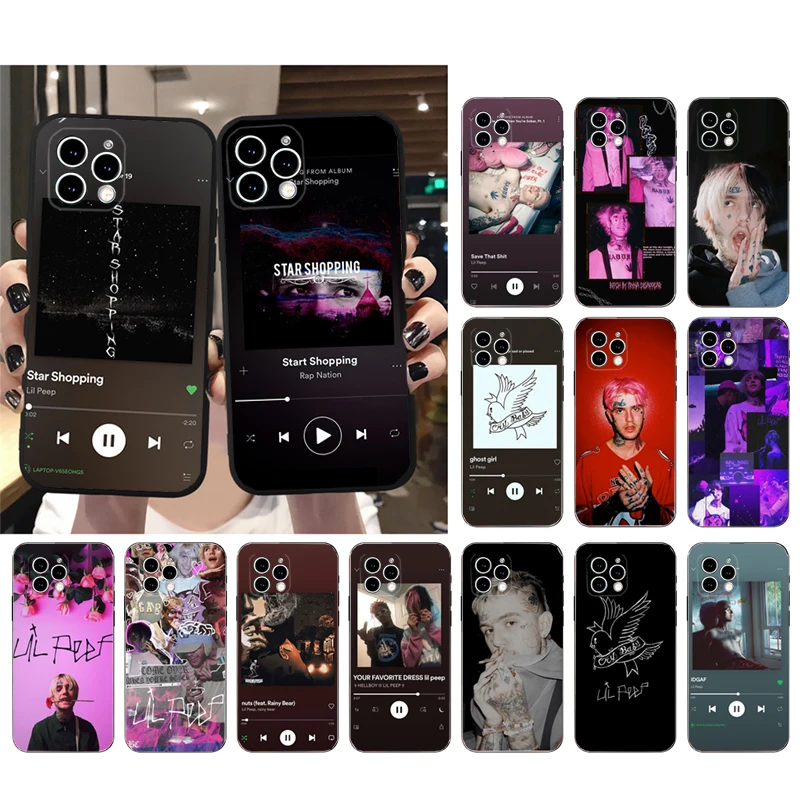

Phone Case For iphone 14 Pro Max 13 12 11 Pro Max XS XR X 12mini 14 Plus SE Lil Peep Hellboy Album Star shopping Case Funda