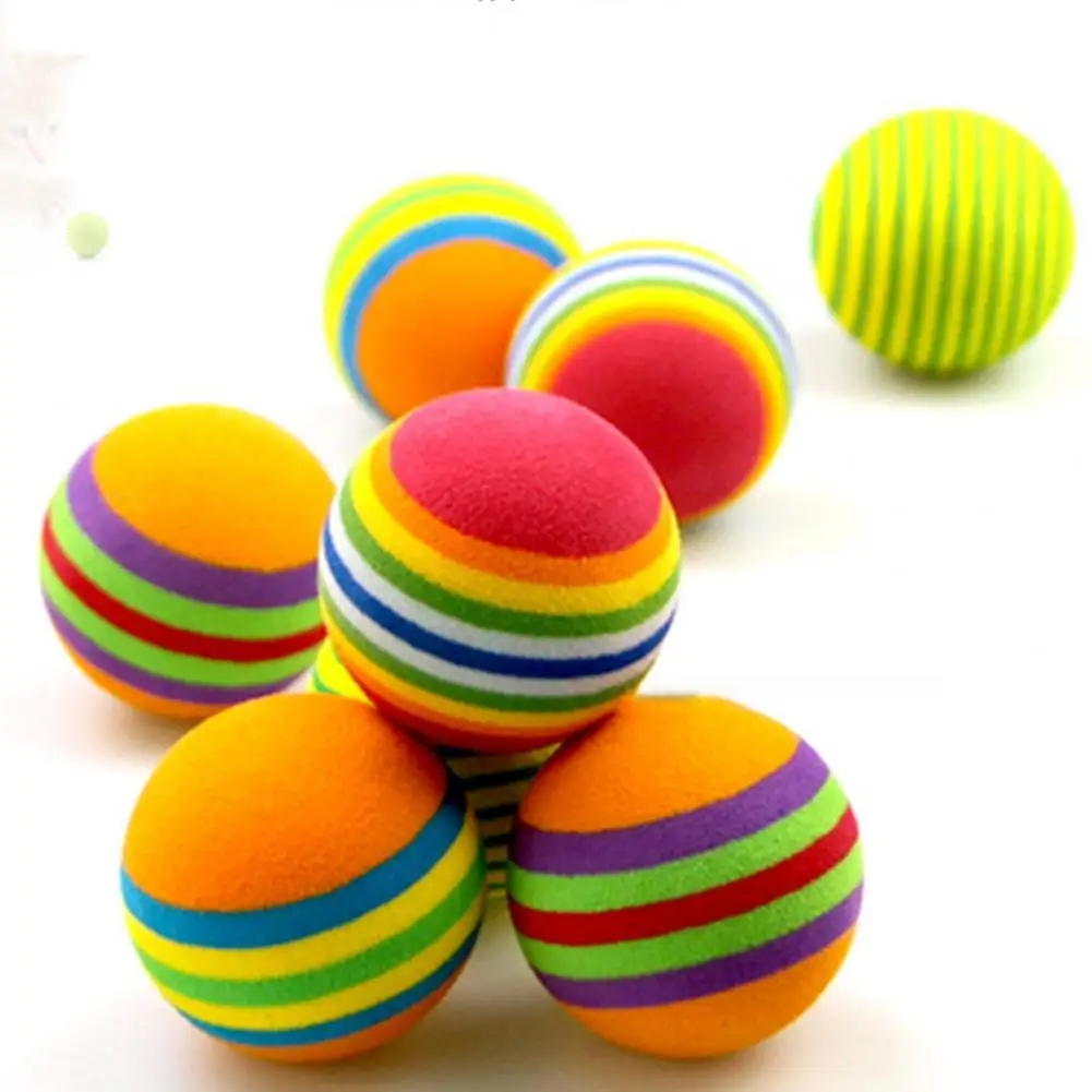 

Eco-friendly 10Pcs Children Practical Colorful Kids Toy Ball Accessories Golf Practice Ball Good Resilience for Indoor