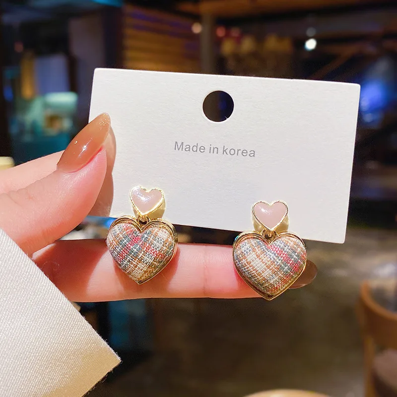 

Wholesale Sterling Silvers Post Love Heart Women Stud Earrings Jewelry Gift