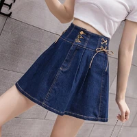 vintage denim skirt hight waist womens mini skirts fashion a line short jeans skirt pleated y2k skirt spring summer 2022