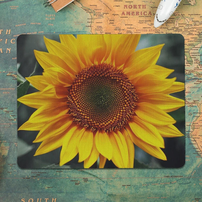 

Mousepad Small Size Hot Sell Desk Mat Art Gamer Anti Slip Natural Rubber Lovely Sunflower Office Decoration Carpet Keyboard Pad